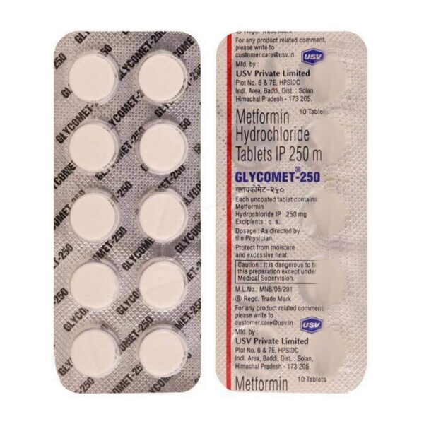 GLYCOMET 250 (250mg Metformin)
