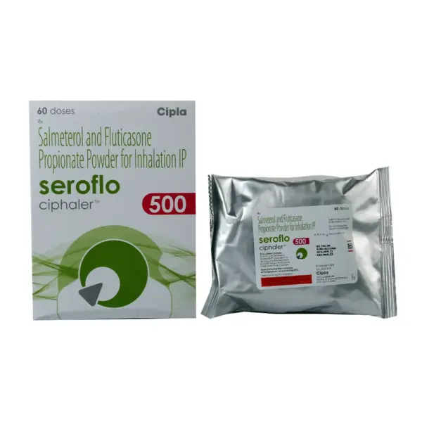 SEROFLO 500 (Ciphaler50mcg/500mcg Salmeterol/Fluticasone)